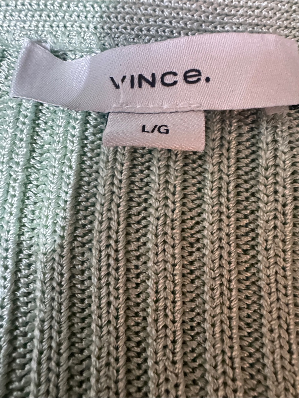 Vince Sage Green Ribbed Button-Front Cardigan - Picture 4 of 6